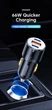 Автомобільний зарядний пристрій Essager 66W USB + Type-C Fast Charging швидка зарядка для планшета, смартфона (684748749659) - зображення 2