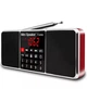 Портативний радіоприймач з акумулятором Lefon FM цифровий LED дисплей MP3-плеєр USB Red - зображення 1