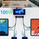 Настільний зарядний пристрій ASOMETECH 100W багатофункціональна 8-портова+Бездротова QI зарядка LED дисплей Швидка зарядка QC3.0 PD3.0 - зображення 3