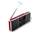 Портативний радіоприймач з акумулятором Lefon FM цифровий LED дисплей MP3-плеєр USB Red - зображення 4