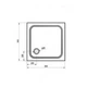 Поддон для душевой кабины RAVAK Perseus Pro Chrome 80x80x3см квадратный композитный без сифона белый XA044401010 - изображение 2