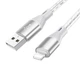 Кабель Borofone BX96 USB to Lightning 1m серый - изображение 3