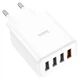 Сітчастий зарядний пристрій HOCO C102A Fuerza QC3.0 four-port charger White - зображення 5