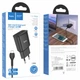 Мережевий зарядний пристрій HOCO C88A Star round dual port charger set(Micro) Black - изображение 3