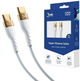 Кабель 3MK USB Type-C-USB Type-C 2 м White (5903108464598) - зображення 1