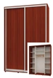Шкаф-купе двухдверный Комфорт Мебель 150*60*220 см Орех 2 двери ДСП Макси - изображение 1