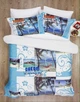 Комплект постільної білизни Le Vele Dream Spring series сатин 220-200 см блакитний - зображення 1