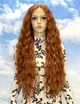 Парик на сетке Lace Wig Super Lily № 130T рыжий, 80 см, термостойкое волокно - изображение 1