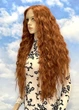 Парик на сетке Lace Wig Super Lily № 130T рыжий, 80 см, термостойкое волокно - изображение 4