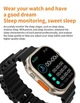 Смарт годинник Smart Watch S9 ULTRA-2.2 дюйма-підтримка дзвінків, спортивні режими 3 ремінці black - зображення 2