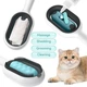 Щётка для вычесывания шерсти домашних животных 4в1 Pet Cleaning Comb с массажем и чисткой вещей Голубой - изображение 5