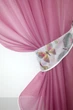 Кухонні штори VR-Textil № 091к з ламбрекеном і підв'язками малиновий 260х170 см (59-657) - зображення 3