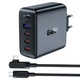 Зарядне мережеве ACEFAST A37 PD100W 3Type-C USB 3А + кабель Type-C - Type-C (2м) для телефону Android/Ip Чорний - изображение 1