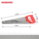 Ножовка по дереву WORKPRO 400 мм 7TPI WP215001 - изображение 5