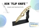 Конструктор дерев'яний, 3D пазл Ніж Flip knife з фарбами та клеєм №5 - зображення 1