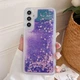 Чохол Glitter для Samsung Galaxy A34 / A346 бампер рідкий блиск акваріум фіолетовий - зображення 1