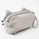 Пенал мягкая плюшевая игрушка Кошка с молнией Kawaii Plush Cat Beige, Velice - изображение 4
