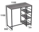 Стіл барний у стилі Лофт із полицями Bar-table-101 - изображение 2