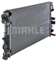 Радиатор охлаждения двигателя MAHLE / KNECHT CR 608 000P Mercedes Vito 6395010401, 6395011101, A6395010401 - зображення 8