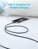 Кабель Anker 322 USB-A to USB-C - 0.9 м Nylon Black (A81H5G11) - изображение 5