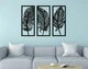 Декоративное панно на стену из дерева Upwood Decor Перья мандалы Mandala feathers 80 х 116 см black - изображение 1