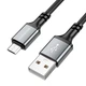 Кабель BOROFONE BX83 USB - Micro USB (2.4A) (1M) Чорний - зображення 1
