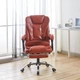 Крісло офісне на колесах Bonro BN-6071 темно-коричневий з підставкою для ніг - зображення 2