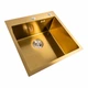 Кухонна мийка Platinum Handmade PVD золото 50*50/220 3,0/1,5 мм корзина та дозатор в комплекті - зображення 2