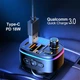 FM-трансмиттер модулятор T65 QC3.0 PD 18W Черный (FMT65) - изображение 4