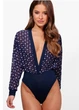 Боди женское Boohoo шифоновая тёмно-фиолетовая, размер XL (STK002749-45) - изображение 3