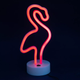Неоновый светильник Neon Lights "Фламинго" Ночник декоративный настольный LED лампа (USB, 3хАА) Красный - изображение 1