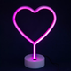 Неоновый светильник Neon Lights "Сердце" Ночник декоративный настольный LED лампа (USB, 3хАА) Розовый - изображение 1