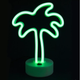 Неоновый светильник Neon Lights "Пальма" Ночник декоративный настольный LED лампа (USB, 3хАА) Зеленый - изображение 1