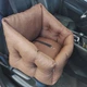 Автокресло сумка-переноска автогамак лежак для собак животных автомобильная переноска 50 х 45 см Темно- коричневый - изображение 4