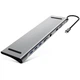Універсальний USB-хаб USB Hub Type-C 10 в 1 Сріблястий (UHTC10) - зображення 1