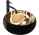Умывальник Rea Luna black matt gold накладной REA-U3306 - изображение 1