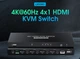 Переключатель HDMI KVM (USB-клавиатура и мышка) 4 в 1 Lenkeng LKV441 (коммутатор) - изображение 6