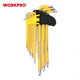 Набор ключей шестигранных метрических с длинным рычагом WORKPRO 9шт. TORX CR-V PRO PLUS WP222008 - изображение 2