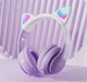 Наушники с котячими ушками CAT STN-28 PRO (White-Violet) - изображение 1