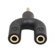 Переходник U-образный Alitek 4 пин 3.5 Jack - 2x3.5 Jack (M-F) аудио + микрофон (480970) - изображение 3