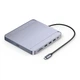 Концентратор 7 in 1 UGREEN CM522 RJ45 1000 Мбіт/с HUB USB 3,0 Type C 5 Гбіт/с SD/TF для iMac 24 (2021), MacBook, iPad Pro Air Silver (60378) - зображення 1