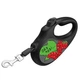 Повідець-рулетка для собак WAUDOG R-leash, малюнок "Калина", M, до 25 кг, 5 м, світловідбиваюча стрічка чорний - зображення 2