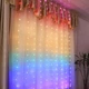 Светодиодная Smart гирлянда Штора Водопад Роса RGB 300 LED с Bluetooth, настройка каждого диода, от USB, 3х3 м - изображение 3