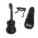 Укулеле Fzone FZU-002 (Black) + чохол з утеплювачем, каподастр - зображення 1