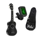 Укулеле Fzone FZU-002 (Black) + чохол з утеплювачем, тюнер - зображення 1