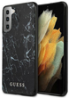 Etui plecki Guess Marble do Samsung Galaxy S21 Plus Black (3666339003296) - obraz 1