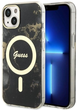 Панель Guess Golden Marble MagSafe для Apple iPhone 14 Plus Чорний (3666339115760) - зображення 1