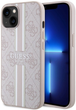 Панель Guess 4G Printed Stripes MagSafe для Apple iPhone 14 Plus Рожевий (3666339119881) - зображення 1