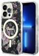 Панель Guess Flower MagSafe для Apple iPhone 14 Pro Max Чорний (3666339115548) - зображення 1