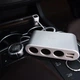 Автомобильный разветвитель автозарядка HOCO Z13 + вольтметр и 2USB серый - изображение 6